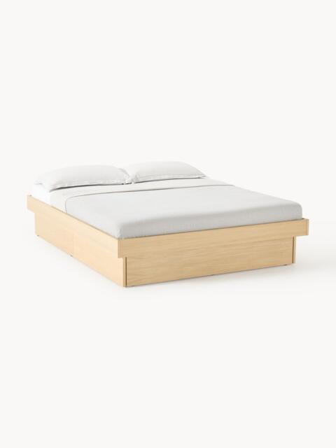 Wooden Bed Sato with Drawers