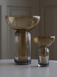 Mouth-Blown Glass Vase Torus, H 20 cm - thumbnail 2