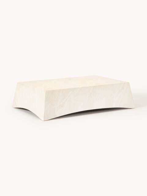 In- & Outdoor Coffee Table Mohi with Travertine Effect, W 120 cm - image 1
