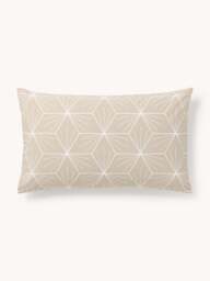 Reversible Cotton Pillowcase Ilda, with Geometric Print - thumbnail 3