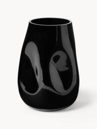 Mouth-Blown Glass Vase Obsidian, H 26 cm - thumbnail 1