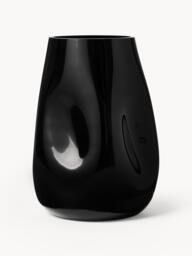 Mouth-Blown Glass Vase Obsidian, H 26 cm - thumbnail 3