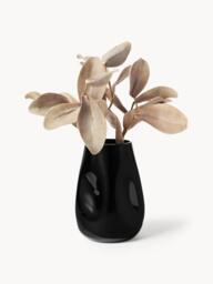 Mouth-Blown Glass Vase Obsidian, H 26 cm - thumbnail 5
