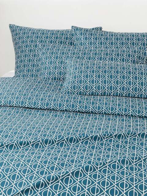 Geometric Print Cotton Duvet Cover Jella