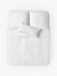 Cotton Percale Duvet Cover Vidal with Tufted Snowflake Motif - thumbnail 2