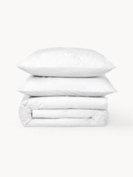 Cotton Percale Duvet Cover Vidal with Tufted Snowflake Motif - thumbnail 3