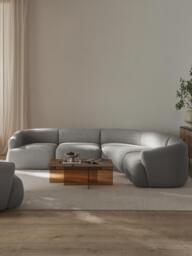 Modular Bouclé Corner Sofa Sofia (4-seater) - thumbnail 2