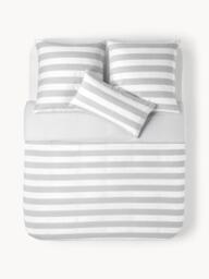 Striped Reversible Cotton Duvet Cover Lorena - thumbnail 2
