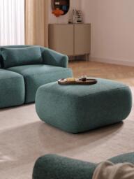 Bouclé Ottoman Sofia - thumbnail 2