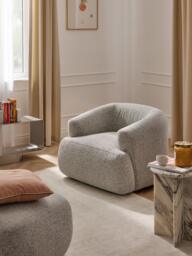 Bouclé Armchair Sofia - thumbnail 2