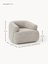 Bouclé Armchair Sofia - thumbnail 7