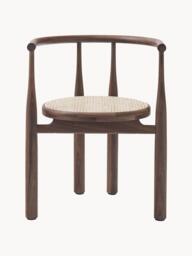 Walnut Wood Armchair Bukowski - thumbnail 4