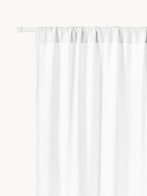 Muslin Sheer Rod Pocket Curtains Malvina, Set of 2, W 130 cm - image 1