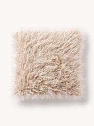 Fluffy Faux-Fur Cushion Cover Morten, Curled - thumbnail 1