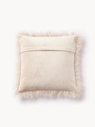 Fluffy Faux-Fur Cushion Cover Morten, Curled - thumbnail 2