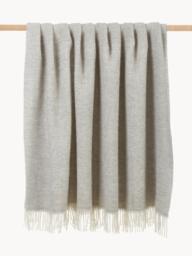 Wool Throw Tyrol with Zig-Zag Pattern and Fringes - thumbnail 4
