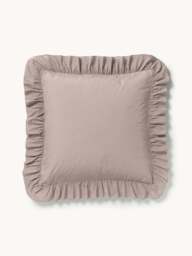 Washed Cotton Percale Pillowcase Louane with Ruffles - thumbnail 3