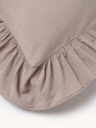 Washed Cotton Percale Pillowcase Louane with Ruffles - thumbnail 6