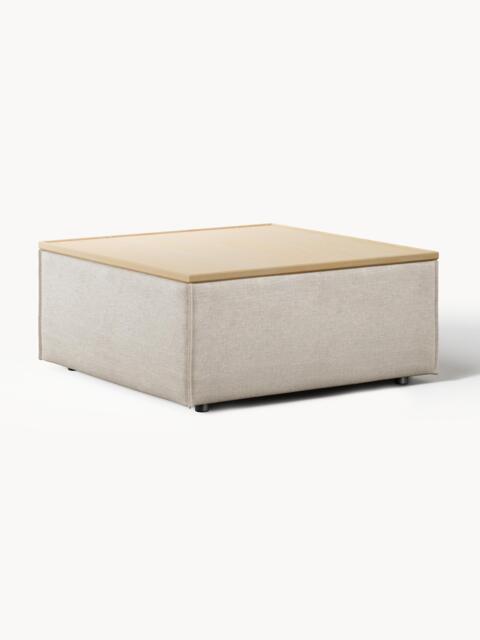 Linen Blend Ottoman Lennon with Storage - image 1