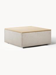 Linen Blend Ottoman Lennon with Storage - thumbnail 1