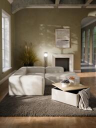 Linen Blend Ottoman Lennon with Storage - thumbnail 4