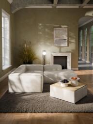 Linen Blend Ottoman Lennon with Storage - thumbnail 2