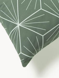 Reversible Cotton Duvet Cover Ilda, with Geometric Print - thumbnail 6