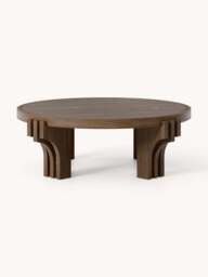 Round Oak Wood Coffee Table Nolan - thumbnail 2