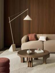 Round Oak Wood Coffee Table Nolan - thumbnail 6