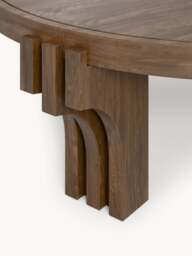 Round Oak Wood Coffee Table Nolan - thumbnail 4