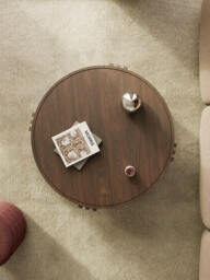 Round Oak Wood Coffee Table Nolan - thumbnail 7