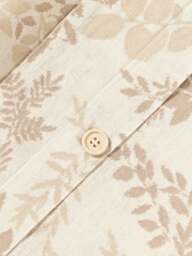 Leaf Print Duvet Cover Pola in Linen-Cotton Blend - thumbnail 3