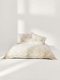 Leaf Print Duvet Cover Pola in Linen-Cotton Blend - thumbnail 6