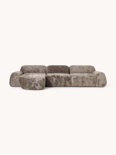 Modular Teddy Bouclé Corner Sofa Wolke (4-seater) - image 1