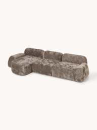Modular Teddy Bouclé Corner Sofa Wolke (4-seater) - thumbnail 2