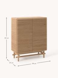 Oak Wood Highboard Pierce - thumbnail 9