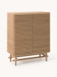 Oak Wood Highboard Pierce