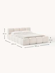 Upholstered Teddy Bouclé Bed Tayla - thumbnail 7