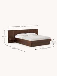 Wooden Bed Nanto with Drawers Tables and Headboard - thumbnail 5
