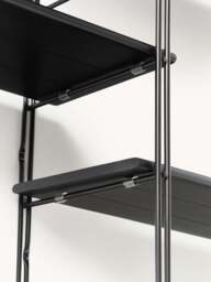 Metal Wall Shelf Tayo with Mango Wood Shelves - thumbnail 4
