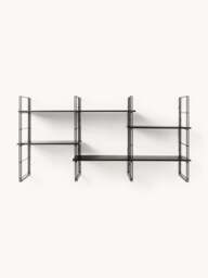 Metal Wall Shelf Tayo with Mango Wood Shelves - thumbnail 2