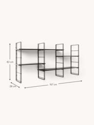 Metal Wall Shelf Tayo with Mango Wood Shelves - thumbnail 7