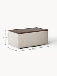 Linen Blend Ottoman Lennon with Storage - thumbnail 8