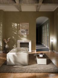 Linen Blend Ottoman Lennon with Storage - thumbnail 2