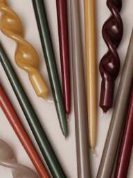 Handcrafted Tapered Candles Twist, Set of 2 - thumbnail 2