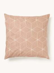 Reversible Cotton Pillowcase Ilda, with Geometric Print - thumbnail 2