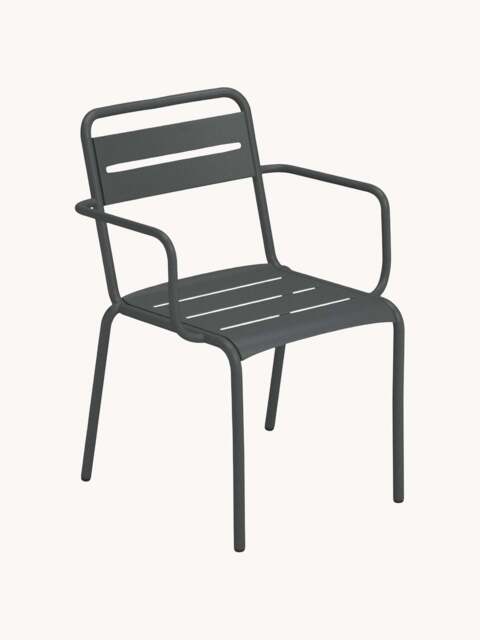 Stackable Garden Chairs Star with Armrests, Set of 2 - image 1