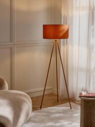 Tripod Floor Lamp Cella with Fabric Lampshade - thumbnail 2