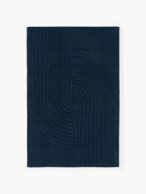 High-Low Wool Rug Mason, Hand-Tufted - image 1