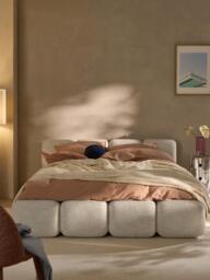 Upholstered Bouclé Bed Tayla - thumbnail 3